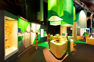 visitors in the exhibition space