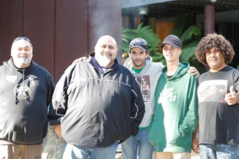 Group of five men