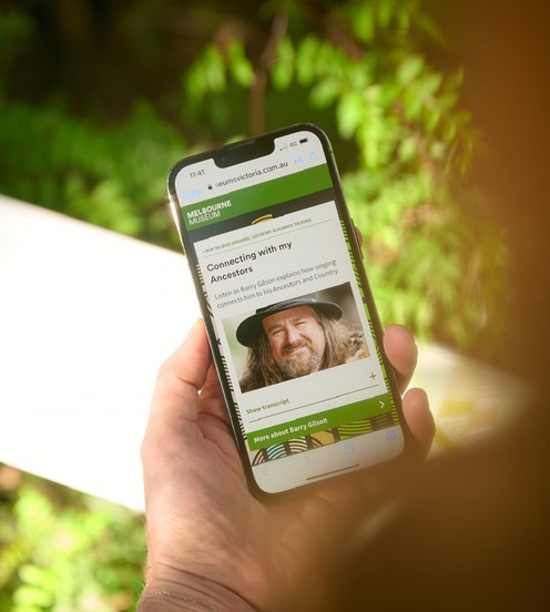 A mobile phone held in users hand